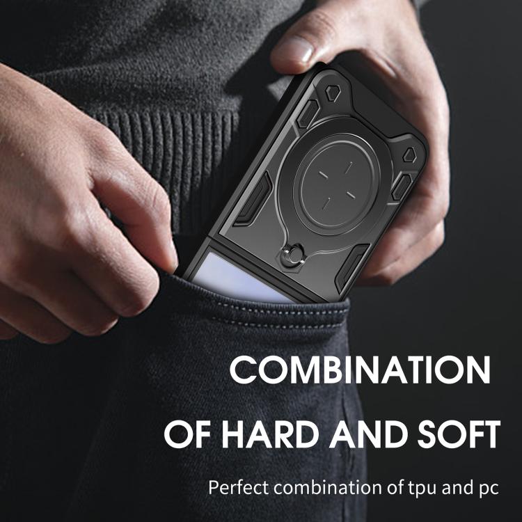 CD Texture Magnetic Holder Phone Case