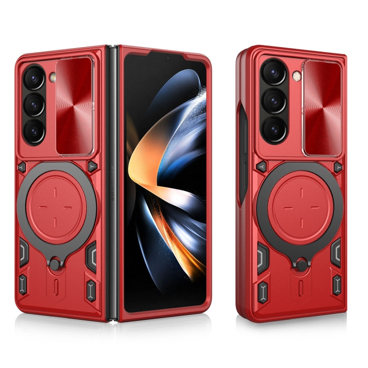 CD Texture Sliding Camshield Magnetic Holder Phone Case