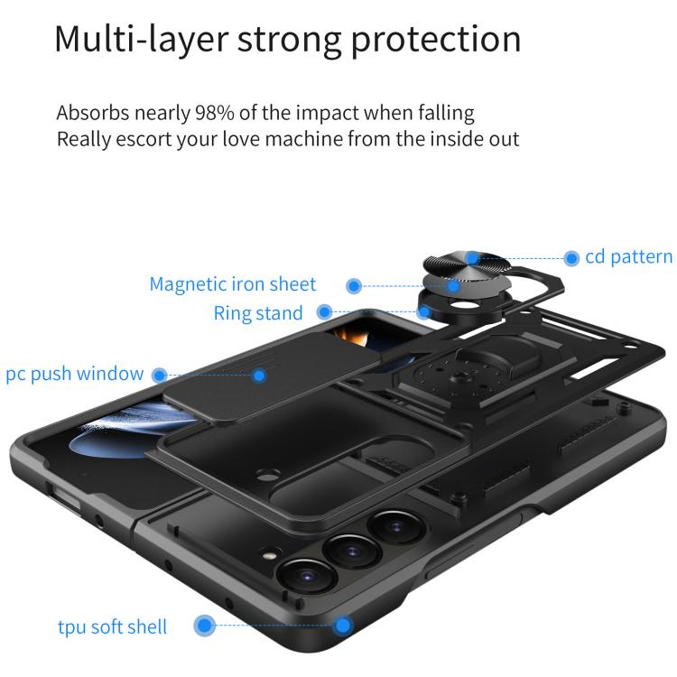Sliding Camera Cover Design TPU+PC Phone Case