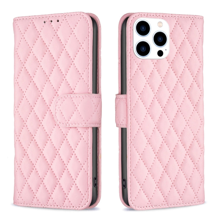 Diamond Lattice Wallet Flip Leather Phone Case