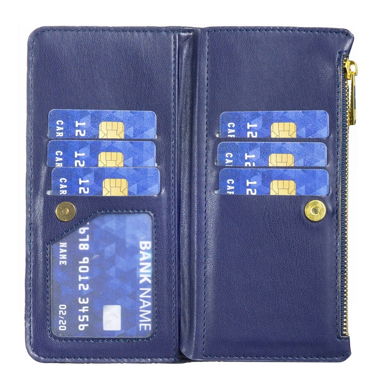 Diamond Lattice Zipper Wallet Leather Flip Phone Case, For iPhone 15 Pro Max, For iPhone 15 Pro, For iPhone 15 Plus, For iPhone 15