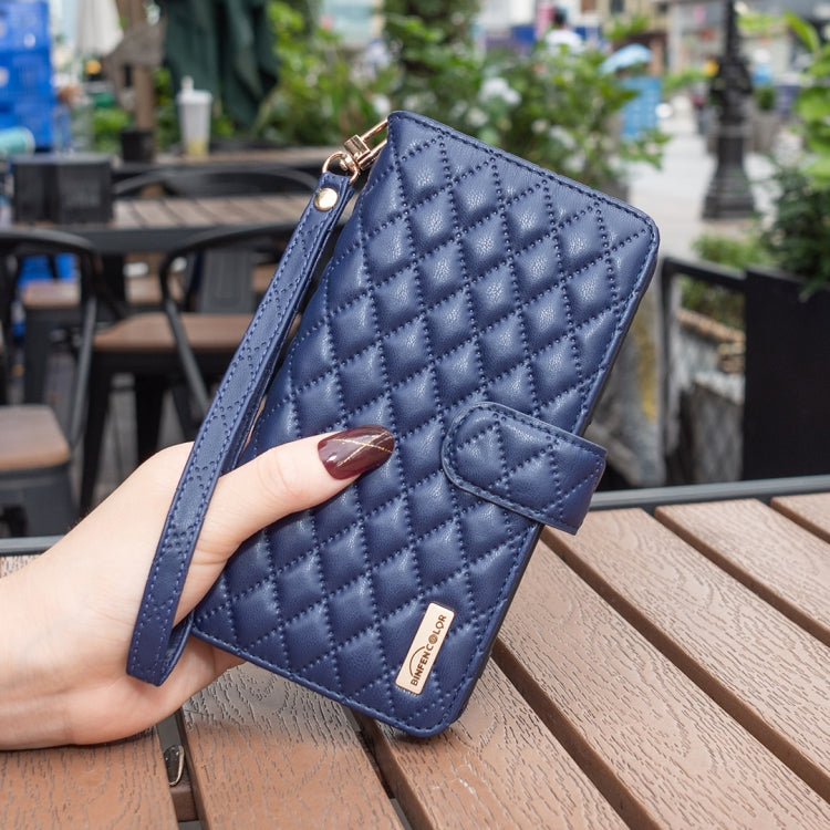 Diamond Lattice Zipper Wallet Leather Flip Phone Case, For iPhone 15 Pro Max, For iPhone 15 Pro, For iPhone 15 Plus, For iPhone 15