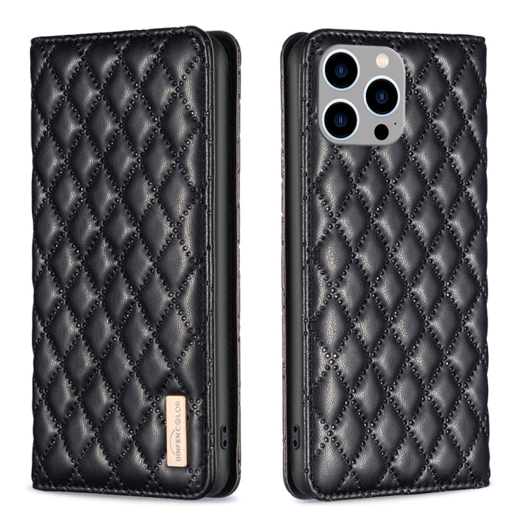 Diamond Lattice Magnetic Leather Flip Phone Case, For iPhone 15 Pro Max, For iPhone 15 Pro, For iPhone 15 Plus, For iPhone 15