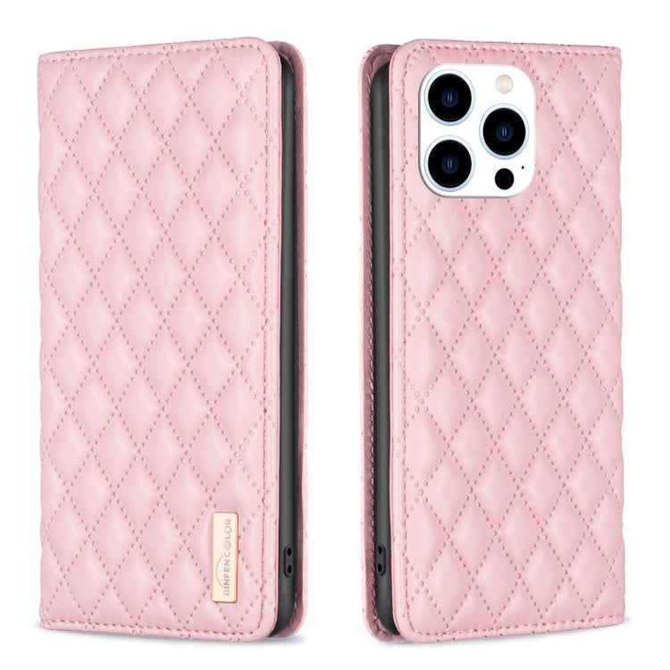 Diamond Lattice Magnetic Leather Flip Phone Case, For iPhone 15 Pro Max, For iPhone 15 Pro, For iPhone 15 Plus, For iPhone 15