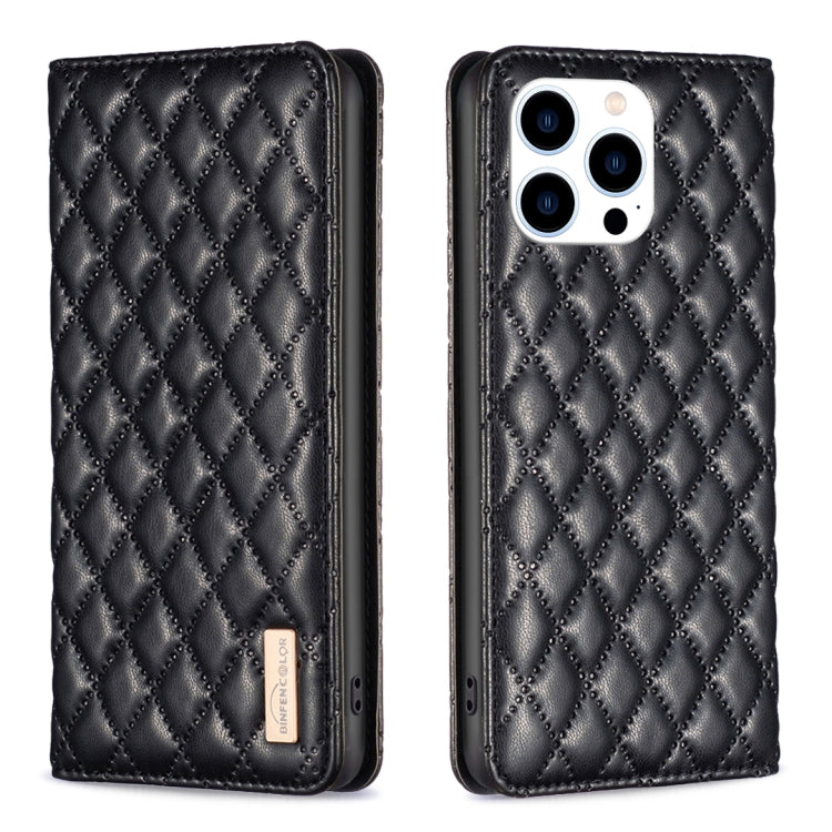 Diamond Lattice Magnetic Leather Flip Phone Case, For iPhone 15 Pro Max, For iPhone 15 Pro, For iPhone 15 Plus, For iPhone 15