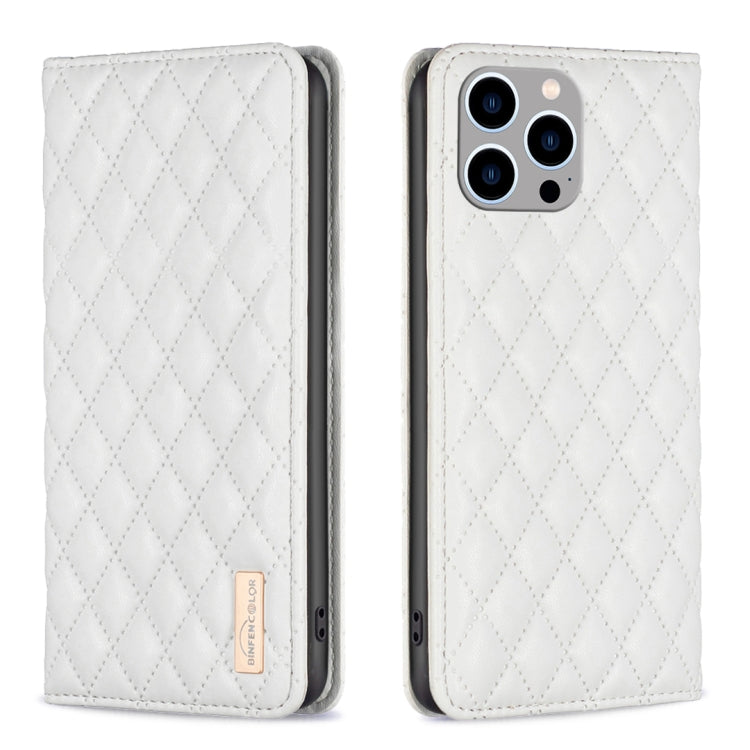 Diamond Lattice Magnetic Leather Flip Phone Case, For iPhone 15 Pro Max, For iPhone 15 Pro, For iPhone 15 Plus, For iPhone 15