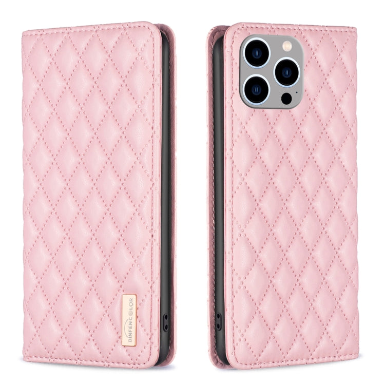 Diamond Lattice Magnetic Leather Flip Phone Case, For iPhone 15 Pro Max, For iPhone 15 Pro, For iPhone 15 Plus, For iPhone 15