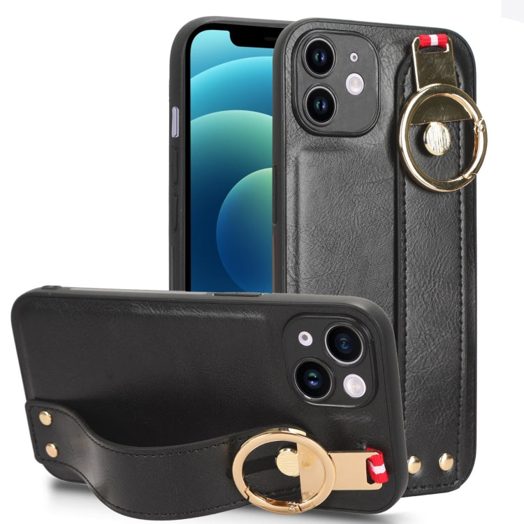 Wristband Leather Back Phone Case, For iPhone 13, For iPhone 13 mini, For iPhone 12, For iPhone 12 Pro Max