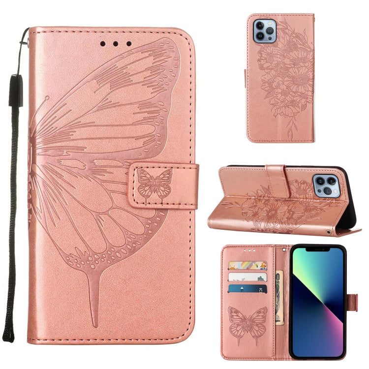 Embossed Butterfly Leather Phone Case