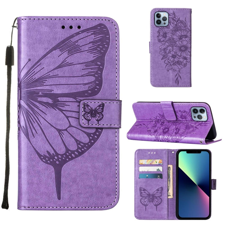 Embossed Butterfly Leather Phone Case
