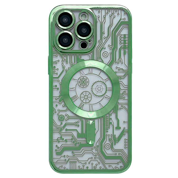 Electroplated Circuit Board Pattern MagSafe Phone Case, For iPhone 13, For iPhone 12, For iPhone 12 Pro Max