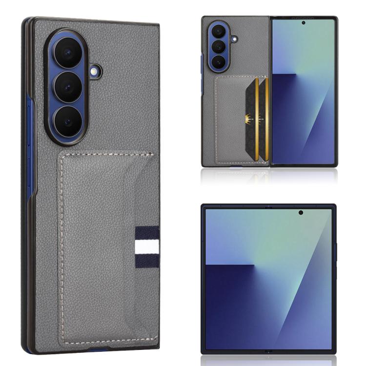 Litchi Texture Card Slots Back Cover Phone Case