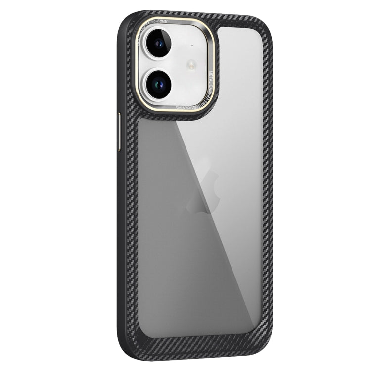 Carbon Fiber Transparent Back Panel Phone Case, For iPhone 13, For iPhone 12, For iPhone 12 Pro Max, For iPhone 12 Pro