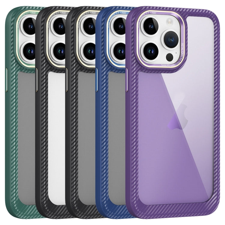 Carbon Fiber Transparent Back Panel Phone Case, For iPhone 13, For iPhone 12, For iPhone 12 Pro Max, For iPhone 12 Pro