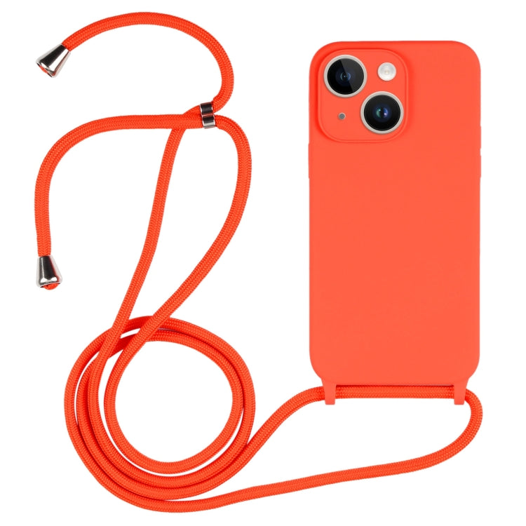 Crossbody Lanyard Liquid Silicone Case, For iPhone 15