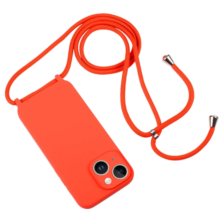 Crossbody Lanyard Liquid Silicone Case, For iPhone 15