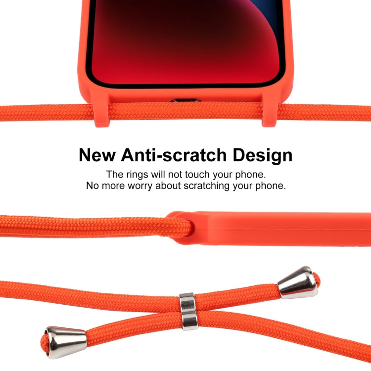 Crossbody Lanyard Liquid Silicone Case, For iPhone 15