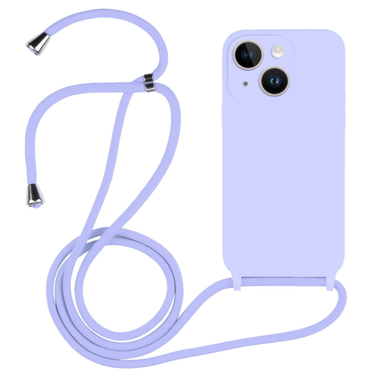Crossbody Lanyard Liquid Silicone Case, For iPhone 15