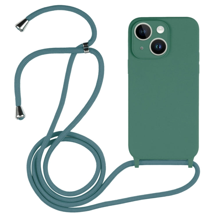 Crossbody Lanyard Liquid Silicone Case, For iPhone 15