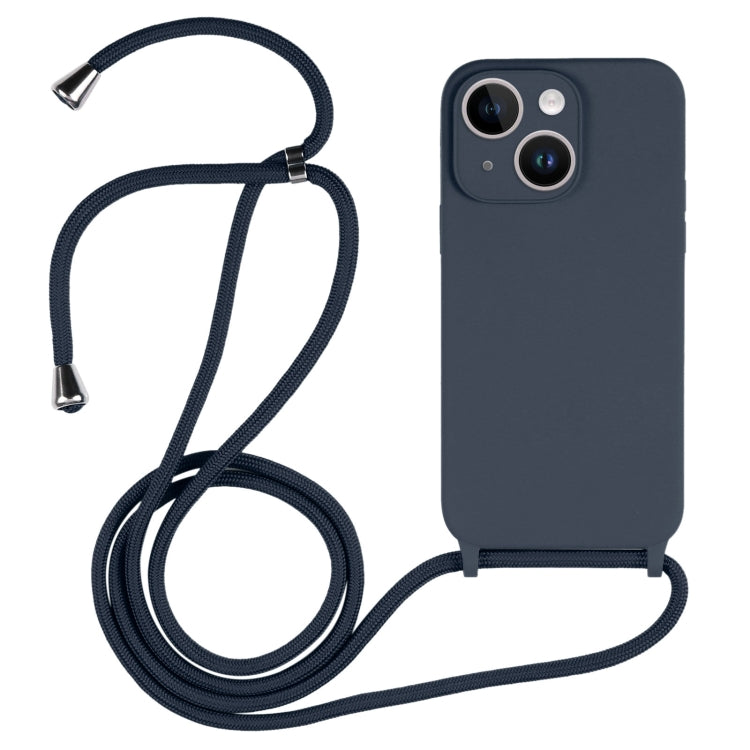 Crossbody Lanyard Liquid Silicone Case, For iPhone 15