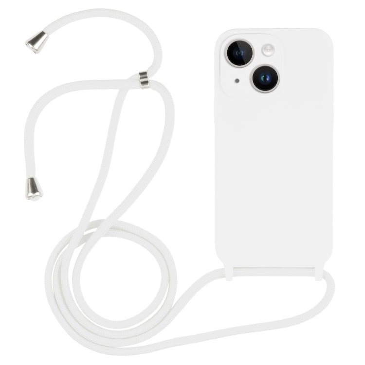 Crossbody Lanyard Liquid Silicone Case, For iPhone 15