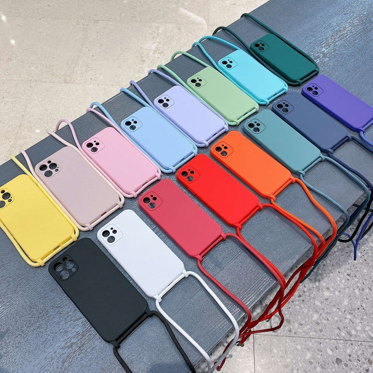 Crossbody Lanyard Liquid Silicone Case, For iPhone 15