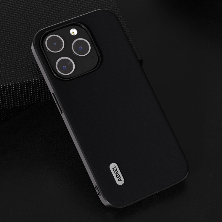 ABEEL Genuine Leather Silky Soft Black Edge Phone Case, For iPhone 15 Pro Max, For iPhone 15 Pro, For iPhone 15 Plus, For iPhone 15, For iPhone 14 Plus, For iPhone 14