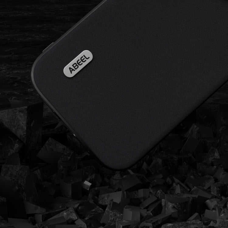 ABEEL Genuine Leather Silky Soft Black Edge Phone Case, For iPhone 14 Pro, For iPhone 14 Pro Max