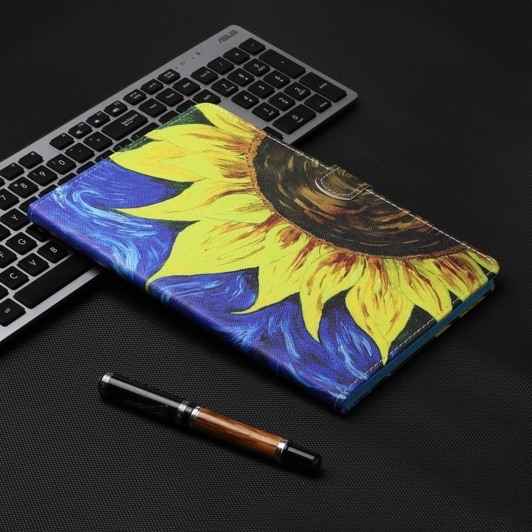 Colored Drawing Stitching Horizontal Flip Leather Case, with Holder & Card Slots & Sleep / Wake-up Function