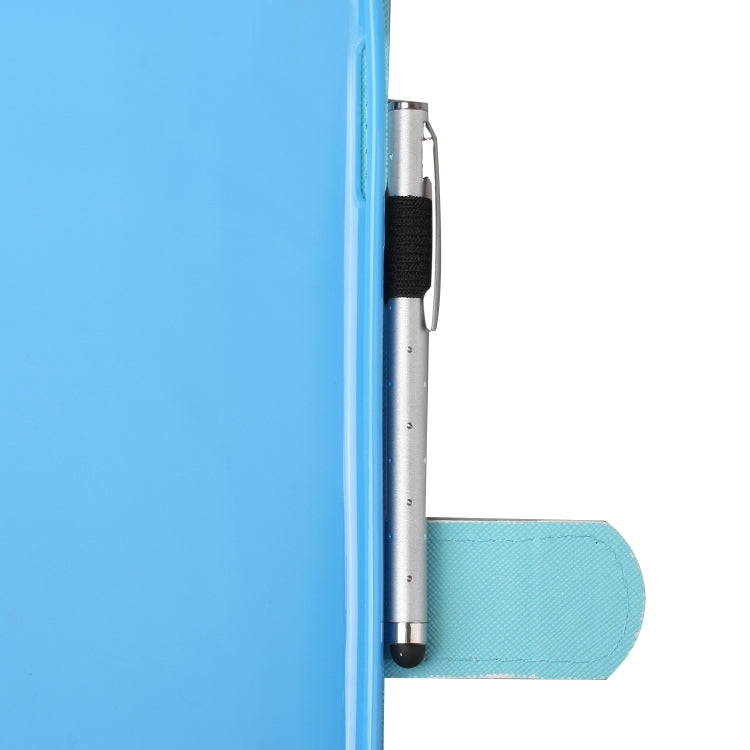 Colored Drawing Stitching Horizontal Flip Leather Case, with Holder & Card Slots & Sleep / Wake-up Function