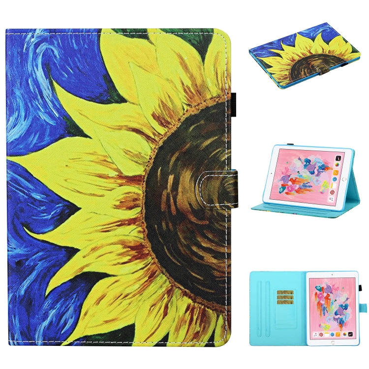 Colored Drawing Stitching Horizontal Flip Leather Case, with Holder & Card Slots & Sleep / Wake-up Function