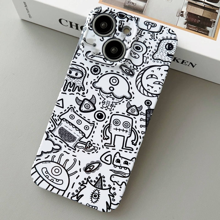 Painted Pattern Precise Hole PC Phone Case, For iPhone 15 Plus