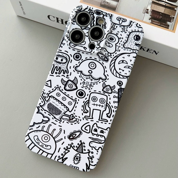 Painted Pattern Precise Hole PC Phone Case, For iPhone 15 Pro Max