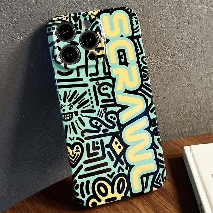 Painted Pattern Precise Hole PC Phone Case, For iPhone 15 Pro Max