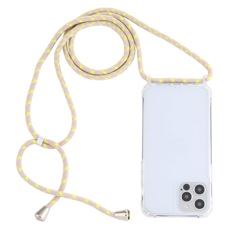 Transparent Acrylic Airbag Shockproof Phone Protective Case with Lanyard, For iPhone 15 Pro Max