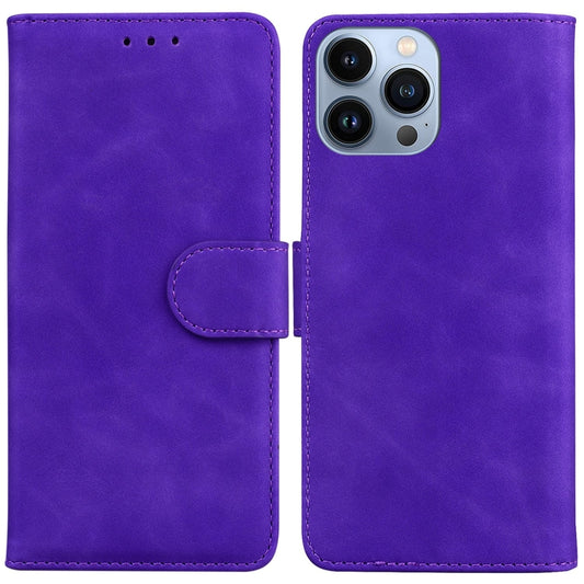 Skin Feel Pure Color Flip Leather Phone Case