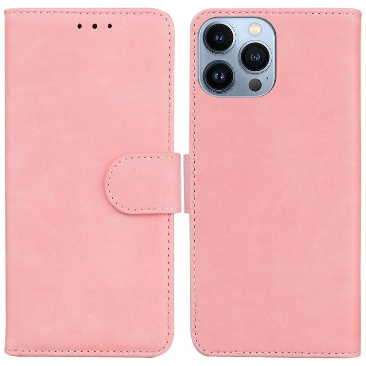 Skin Feel Pure Color Flip Leather Phone Case