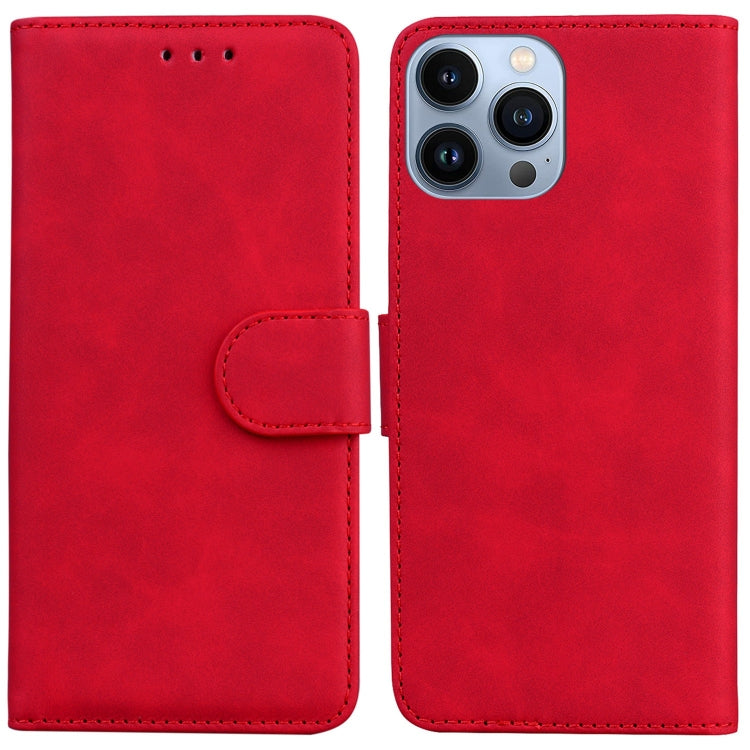 Skin Feel Pure Color Flip Leather Phone Case