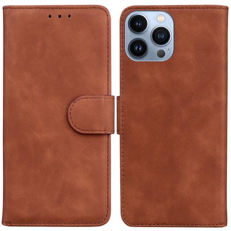 Skin Feel Pure Color Flip Leather Phone Case