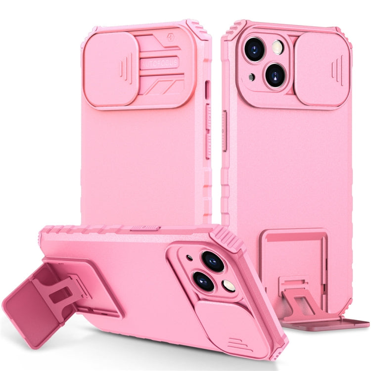 Stereoscopic Holder Sliding Camshield Phone Case, For iPhone 15 Plus, For iPhone 15