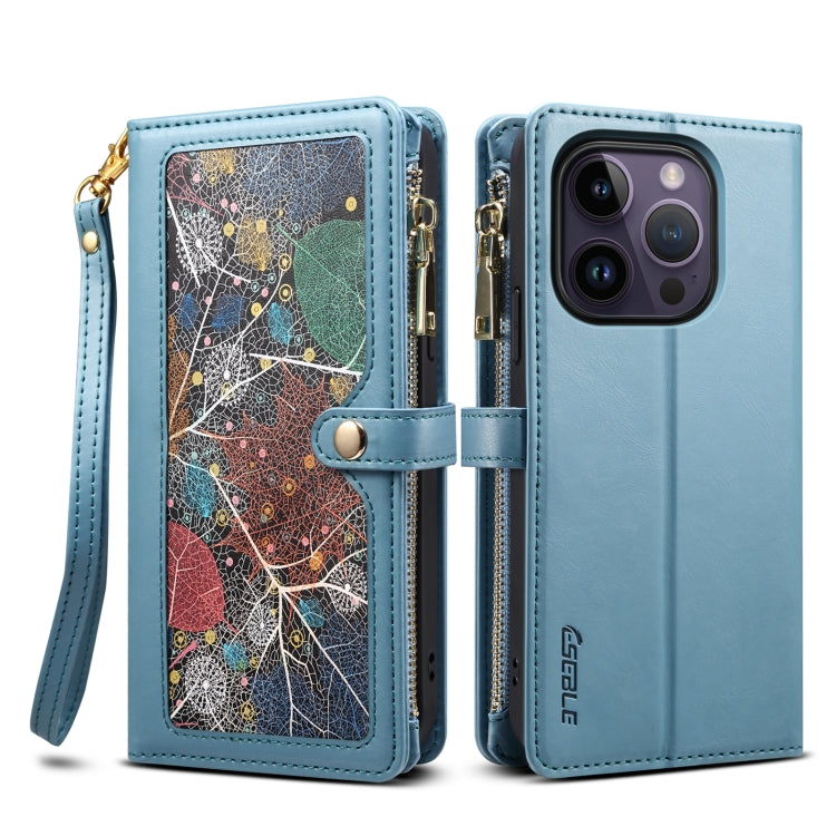 ESEBLE Star Series Lanyard Zipper Wallet RFID Leather Case, For iPhone 16e, For iPhone 16 Pro Max, For iPhone 16 Pro, For iPhone 16 Plus, For iPhone 16, For iPhone 15 Pro Max, For iPhone 15 Pro, For iPhone 15 Plus