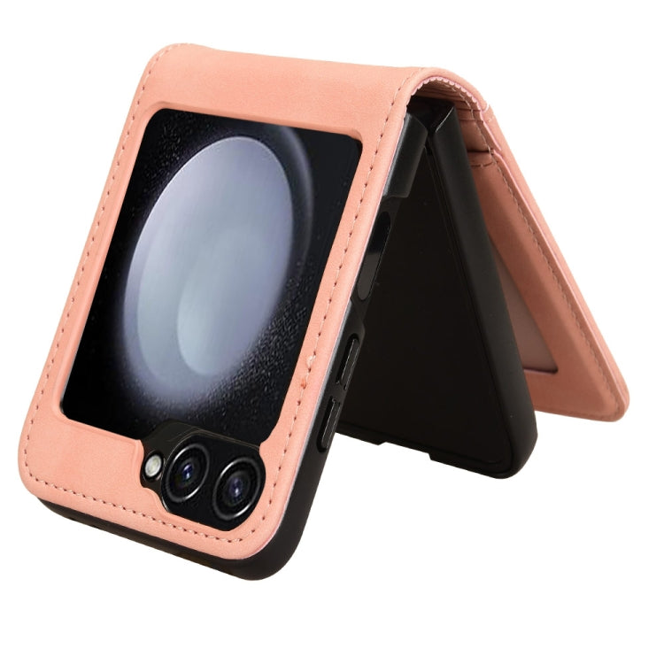 Skin-feeling Half-split External Card Slot Folding Phone Case