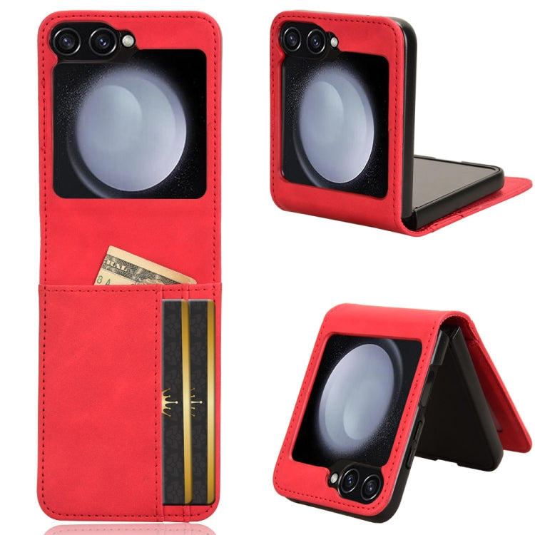 Skin-feeling Half-split External Card Slot Folding Phone Case