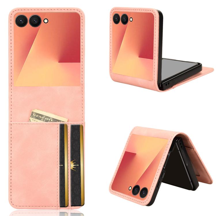 Skin-feeling Half-split External Card Slot Folding Phone Case