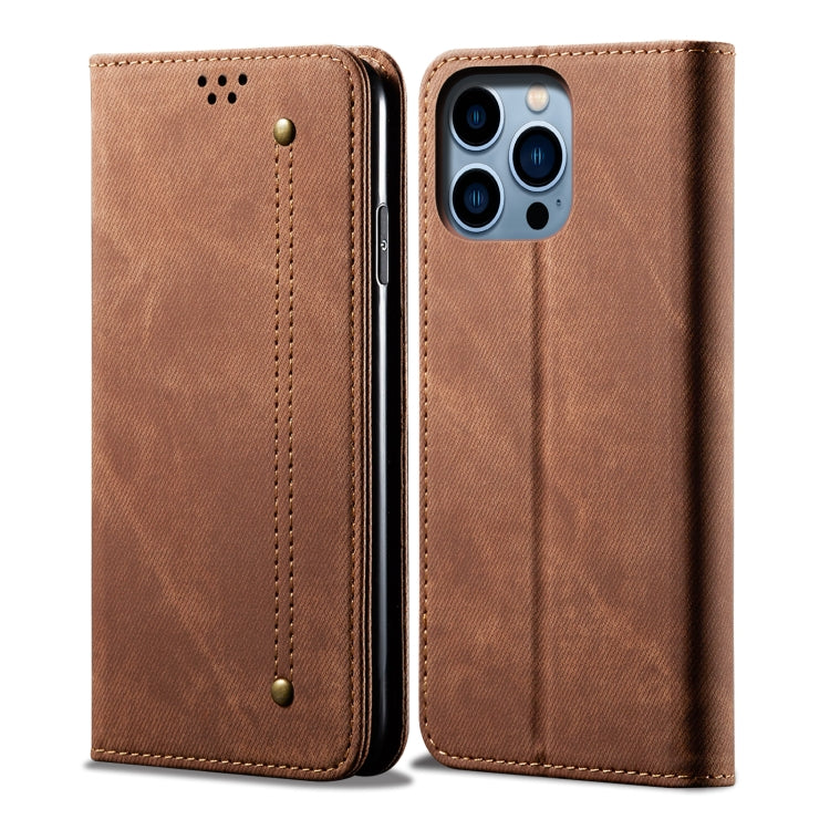 Denim Texture Casual Style Horizontal Flip Leather Case, For iPhone 16e, For iPhone 16 Pro Max, For iPhone 16 Pro, For iPhone 16 Plus, For iPhone 16, For iPhone 15 Pro Max