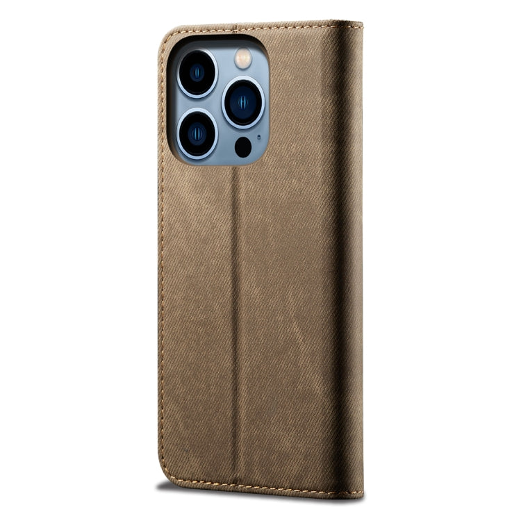 Denim Texture Casual Style Horizontal Flip Leather Case, For iPhone 15 Pro, For iPhone 15 Plus, For iPhone 15