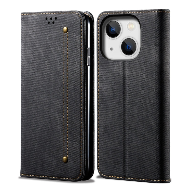 Denim Texture Casual Style Horizontal Flip Leather Case, For iPhone 15 Pro, For iPhone 15 Plus, For iPhone 15
