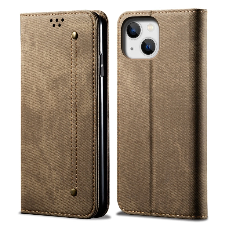 Denim Texture Casual Style Horizontal Flip Leather Case, For iPhone 15 Pro, For iPhone 15 Plus, For iPhone 15