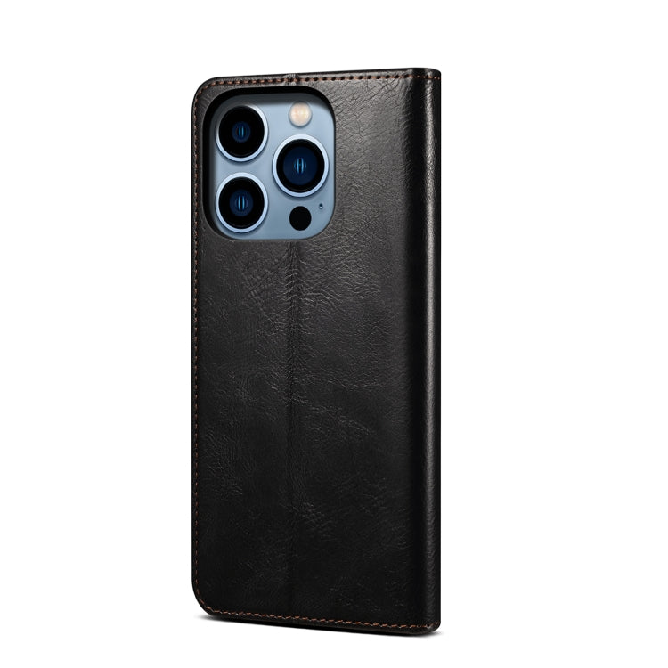 Oil Wax Crazy Horse Texture Leather Phone Case