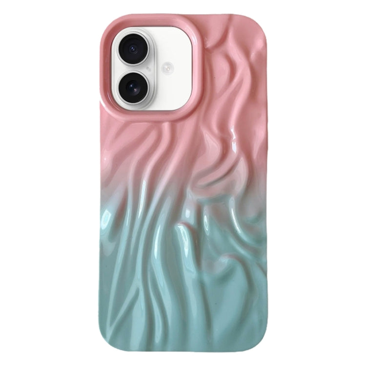 Wrinkle Gradient Oily Feel TPU Phone Case, For iPhone 16 Plus, For iPhone 16, For iPhone 15 Pro Max, For iPhone 15 Pro, For iPhone 15 Plus